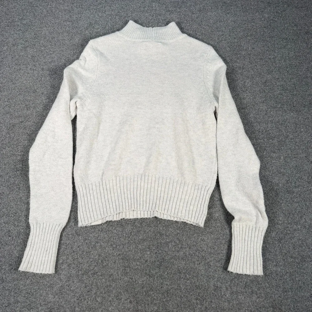 American Eagle x Smiley Kids XS Gray Mock Neck Intarsia Knit Sweater #4414